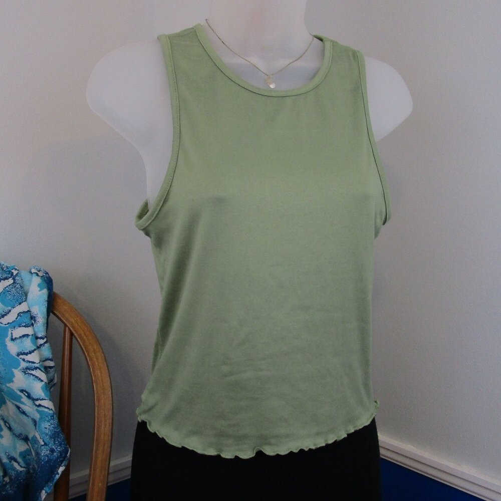 Olivia Rae Ruffle Hem Cropped Tank Top